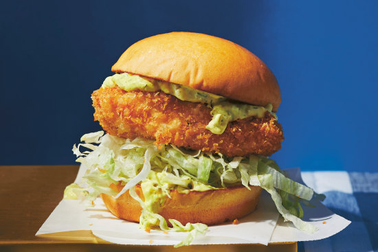 Fish sando with curry tartare. 