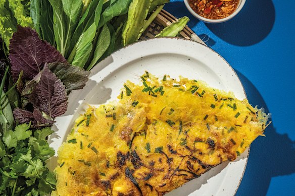 Banh xeo from Viet Kieu, Anchovy chef Thi Le’s cookbook Viet Kieu.