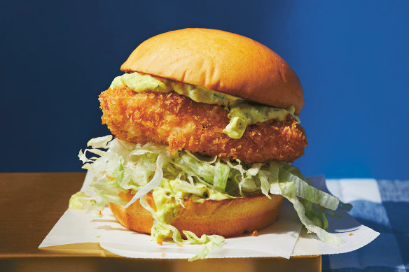 Making the curry tartare at home is a non-negotiable for this fish sando. 
