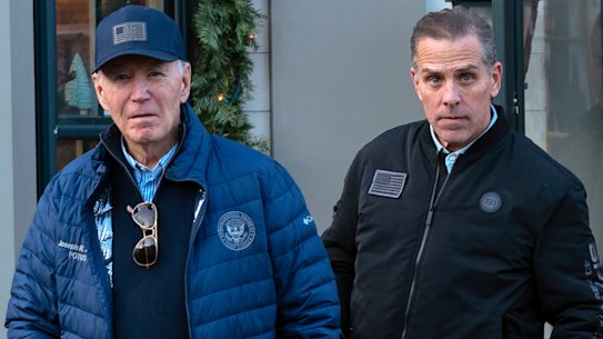 President Joe Biden accompanied by his son Hunter Biden in Nantucket over the Thanksgiving holiday.