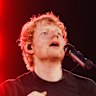 Ed Sheeran performs at Marvel Stadium on Thursday night.