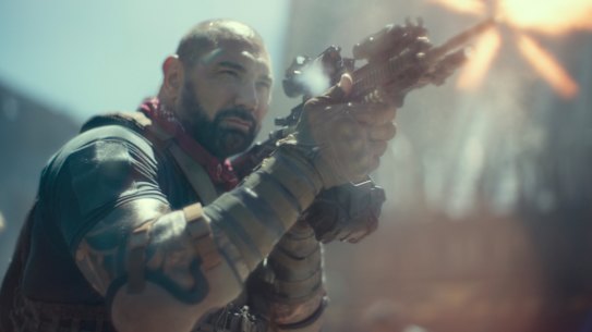 Dave Bautista plays a hulking mercenary in Zack Snyder’s Army of the Dead.