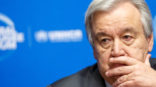 Not optimistic: the UN’s Antonio Guterres.