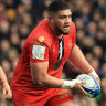 Meafou charges with the ball for Toulouse.