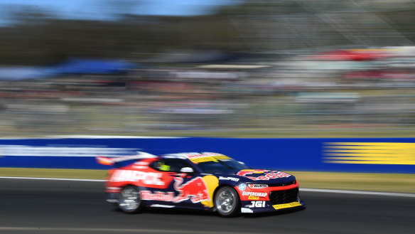 Jamie Whincup in action at the 2023 Mount Panorama Supercars event (file image).