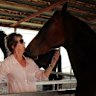 Julie King with her horses in Mansfield.