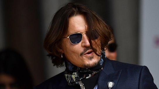 Johnny Depp arrives at court in London last week.