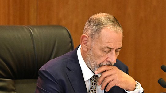 Commissioner, Paul Anastassiou KC is seen during the official opening of the Commission of Inquiry into the Child Safety System at the Brisbane Magistrates Court in Brisbane on Wednesday. 
