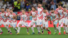 Croatia celebrate their win on penalties last week. They’ll be out this week to kill Lionel Messi’s dream of a World Cup title before he retires.