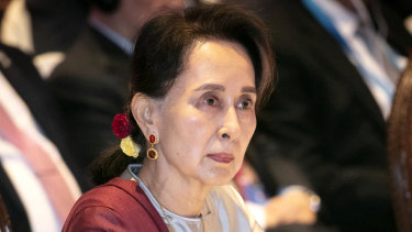 Aung San Suu Kyi spent 15 years under house arrest under the previous, decades-long military rule.