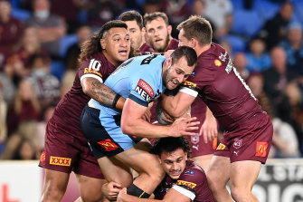 NSW struggled to make headway against a committed Queensland side.