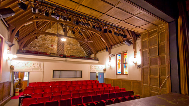 The interior of the Genesian Theatre.
