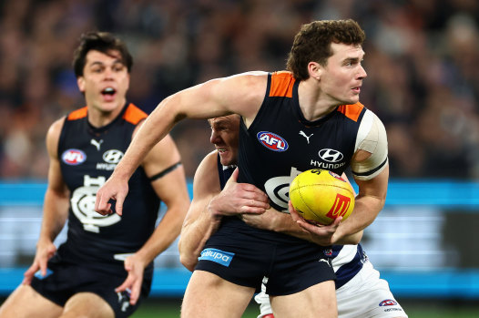 Carlton’s Blake Acres has been ruled out of the Blues’ clash with Port Adelaide due to a footy injury.