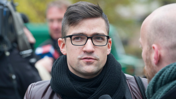 Martin Sellner, leader of the right-wing Identitarian Movement of Austria.