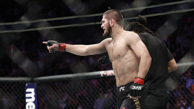 Wild: Nurmagomedov went after McGregor's camp immediately after the win, but both fighters have been suspended.
