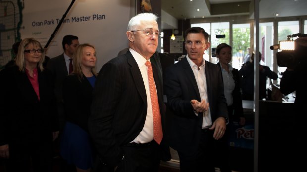 Then prime minister Malcolm Turnbull launches the Western Sydney City Deal with Mark Perich during the 2016 election.