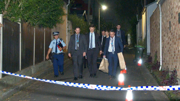 Police searched a home on Waite Avenue in Balmain on Thursday night.