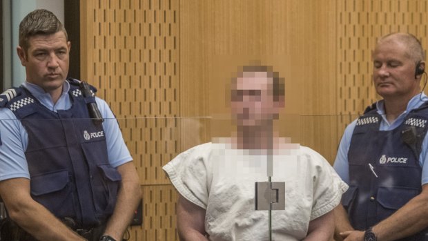 Alleged gunman Brenton Tarrant appears before court in Christchurch. 