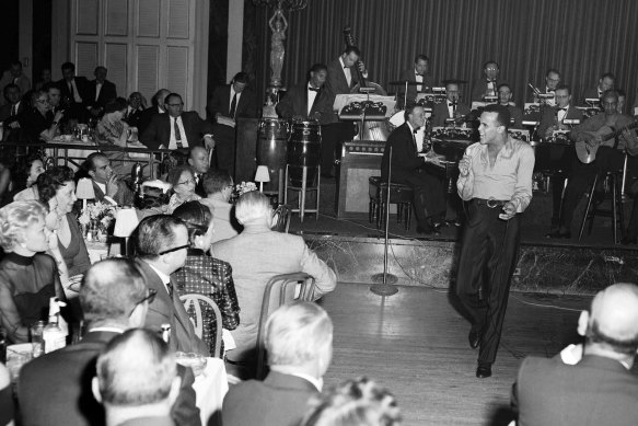 Belafonte at Waldorf-Astoria Hotel in New York in 1956.