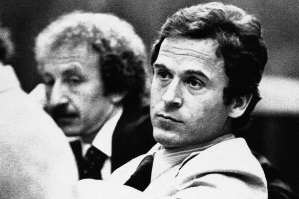 Ted Bundy, one of America’s worst serial killers, during his trial in 1979.