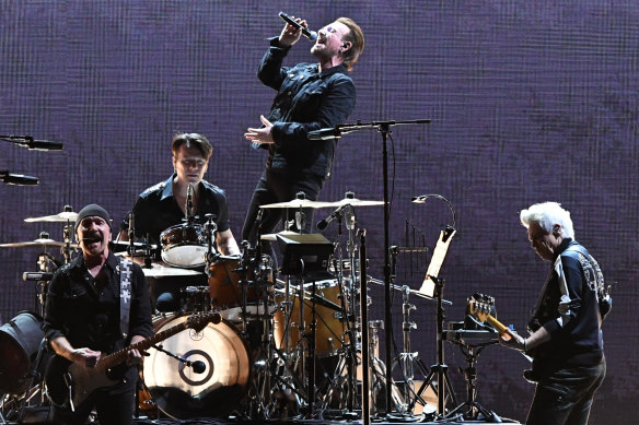 "Are you ready to be updated, to be infatuated?" asked Bono as U2 sang some of their hits after The Joshua Tree album.