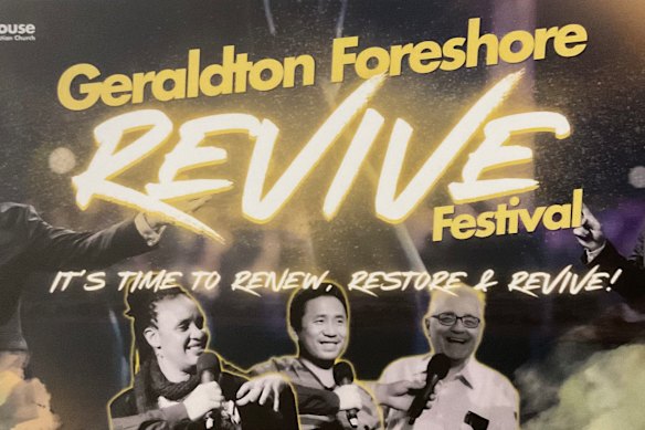 A Revive Festival pamphlet distributed to Geraldton residents.