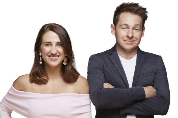 Going out on a high: KIIS FM Melbourne’s breakfast presenters Jase and PJ.
