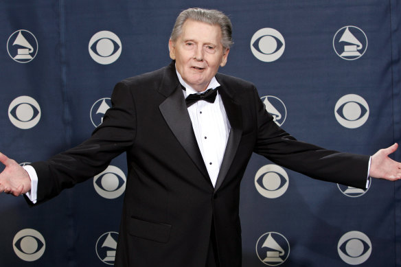 Lifetime achievement award winner Jerry Lee Lewis at the 47th Annual Grammy Awards.