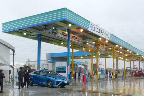 A hydrogen station for fuel-cell vehicles in Japan, where the development of a  hydrogen-based economy is a priority. 