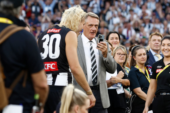 Darcy Moore with his father Peter Moore.