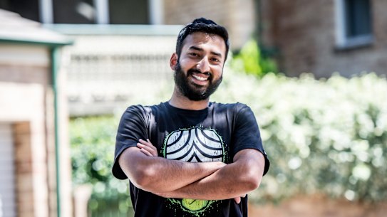 ANU postgraduate student Varun Nair has struggled to find affordable accommodation in Canberra.