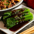 Chinese broccoli with oyster sauce.