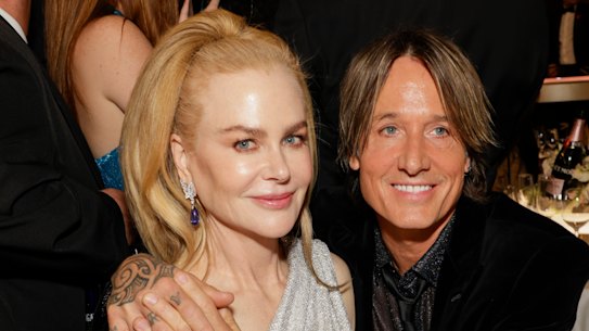 BEVERLY HILLS, CALIFORNIA - JANUARY 05: (L-R) Nicole Kidman and Keith Urban attend the 82nd Annual Golden Globe Awards at The Beverly Hilton on January 05, 2025 in Beverly Hills, California. (Photo by Francis Specker/CBS via Getty Images) *** PURCHASED FOR SINGLE USE IN PRINT AND ONLINE ***