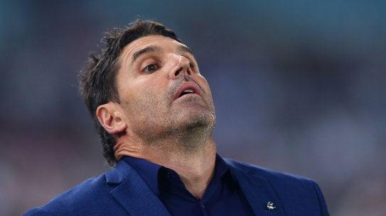 Embattled Bulldogs coach Trent Barrett.