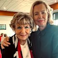 The author with her mother.
