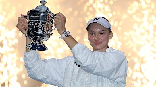 Elena Rybakina clinched her third grand slam singles title at the US Open.