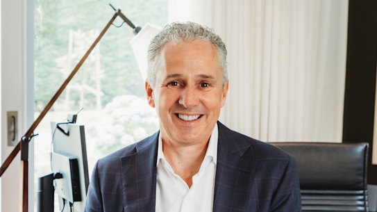 The Telstra boss spoke to businesspeople from his home office in Melbourne on Thursday.