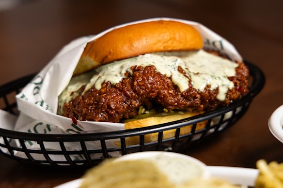 ChickyBoi’s Honey Boi fried chicken sandwich.