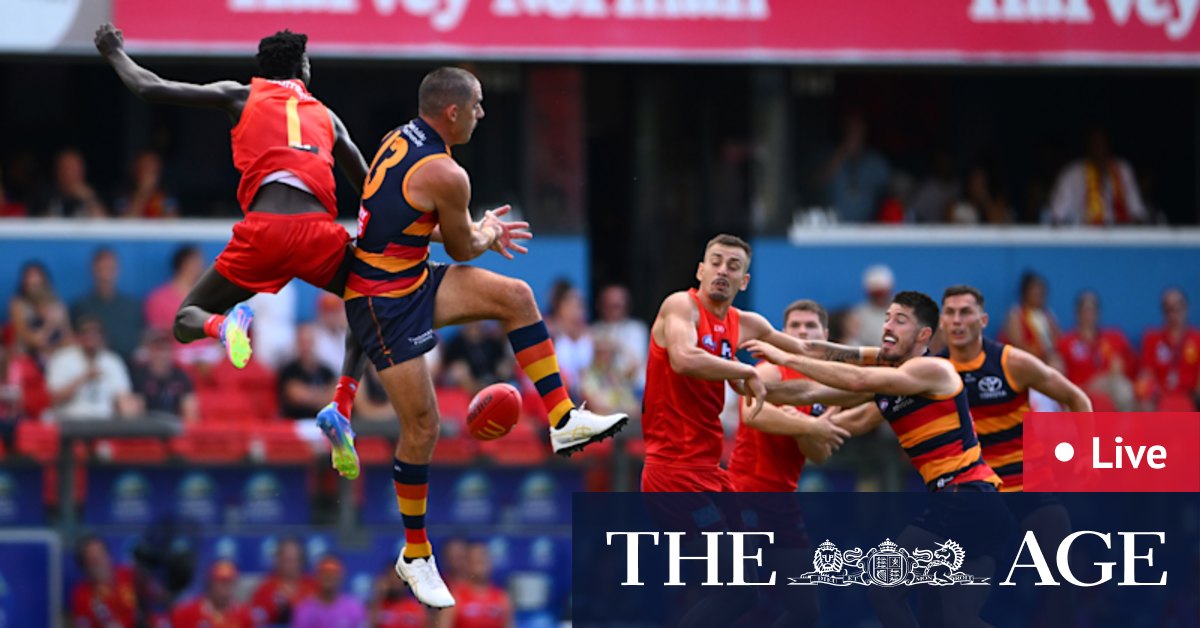 AFL LIVE Saturday round four 2025: Suns, Crows in heartstopping finish; MCG fans facing huge security lines after gun drama