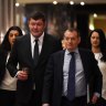 Crown's major shareholder James Packer (left) and executive chairman John Alexander.