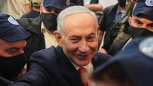 Israeli Prime Minister Benjamin Netanyahu, leader of the Likud party, campaigns last week in Tel Aviv.