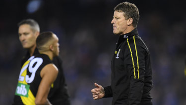 Tigers coach Damien Hardwick says his team was 'manhandled' by the Roos.