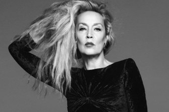 Jerry Hall in the new Saint Laurent campaign.