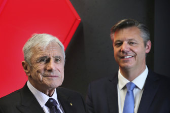 Seven chairman Kerry Stokes and chief executive James Warburton.