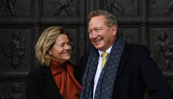“You can create political change”: Nicola and Andrew Forrest.