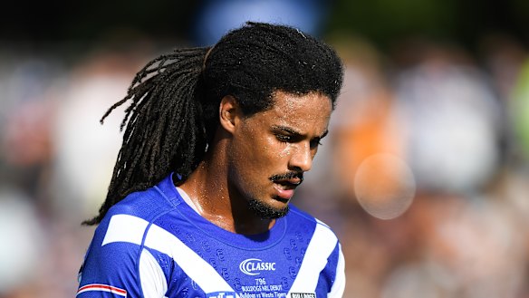 Jayden Okunbor played 23 games for the Bulldogs last season.