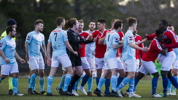Canberra FC and Belconnen United on Sunday. 