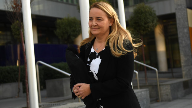 Commonwealth Bank executive Marianne Perkovic, outside the Royal Commission.
