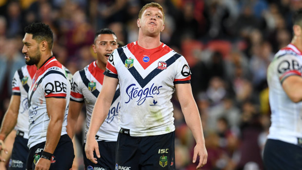 No charge: Dylan Napa reacts after being sin binned on Friday night.