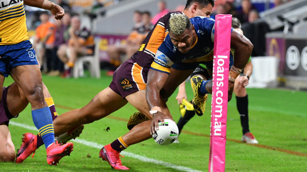 More than 900,000 viewers saw Maika Sivo touch down in the corner for the Eels on Nine alone.